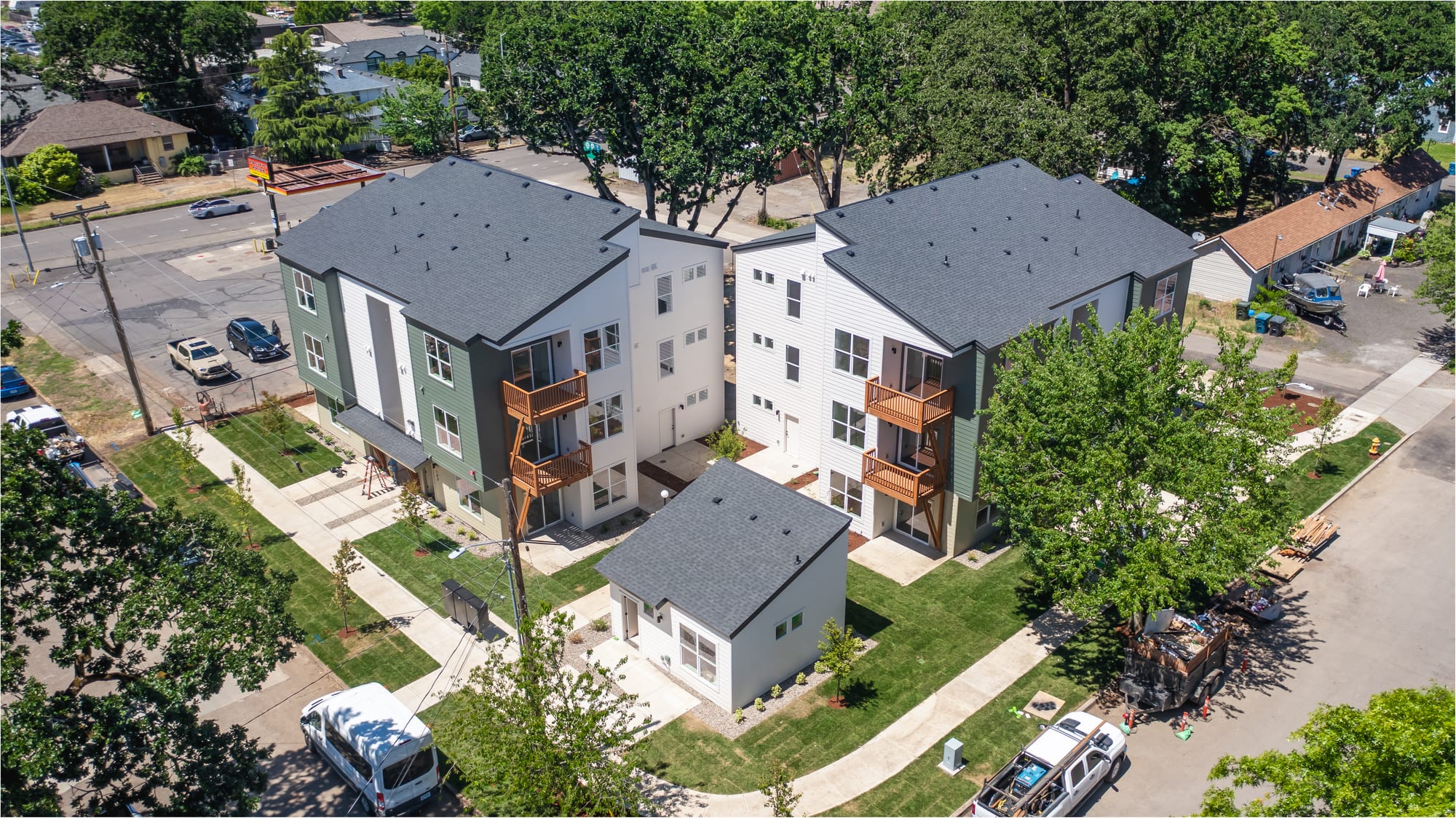 Aerial — the finished community